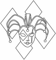 Театральная маска трафарет
