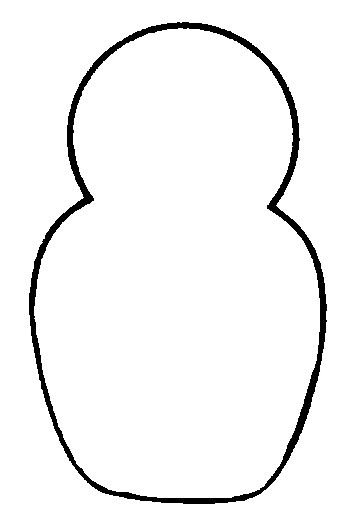 Матрешка трафарет для вырезания