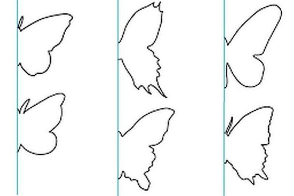 Шаблон объемной бабочки
