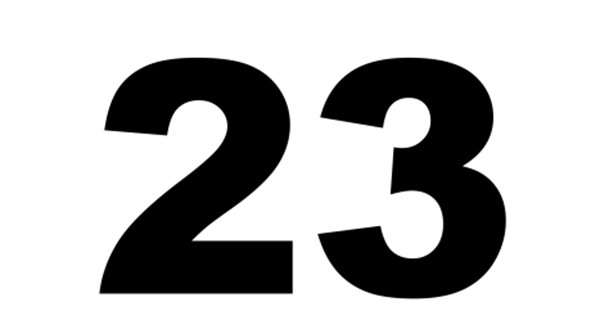 Цифры 23 на 23 февраля