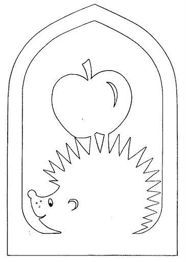 Ежик трафарет