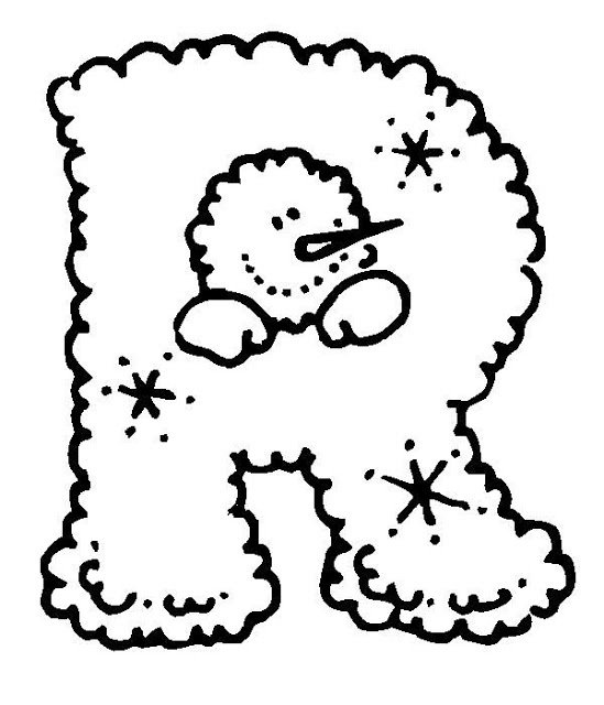 Новогодние буквы английского алфавита