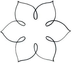 Трафарет для пряников цветочек