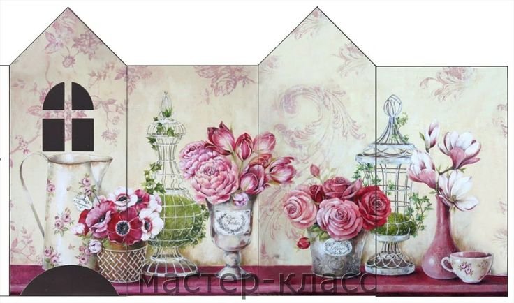 Чайный домик декупаж