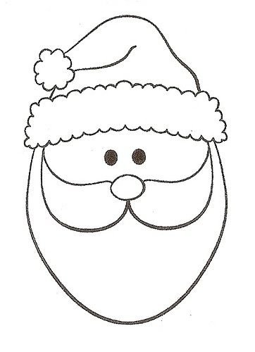 Голова Деда Мороза шаблон