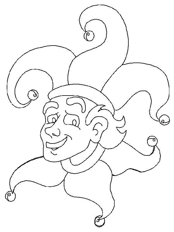 Скоморох раскраска