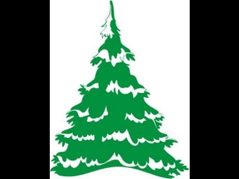 Елка на окно цветная