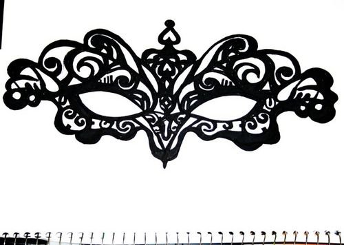 Венецианская маска трафарет
