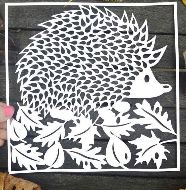 Ежик трафарет для вырезания