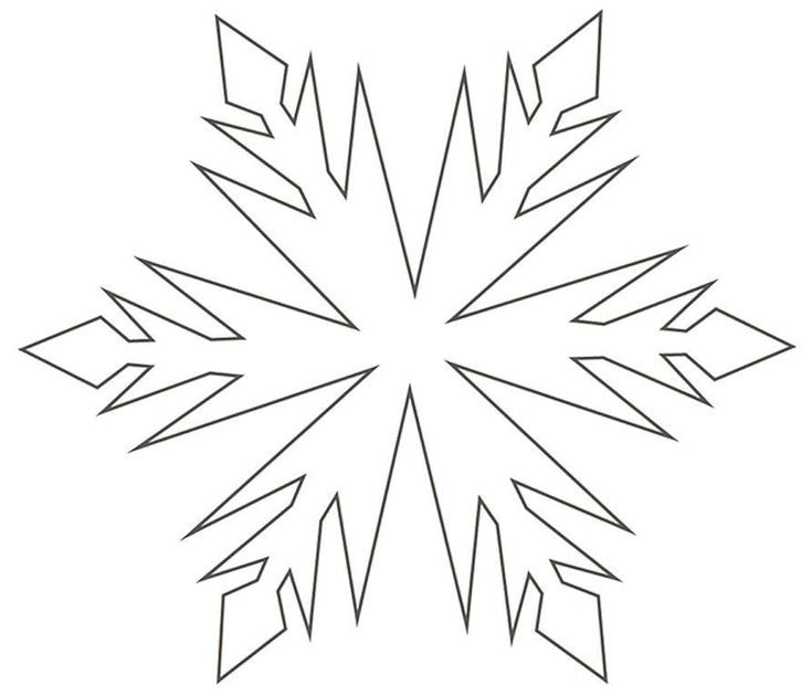Снежинка трафарет для вырезания