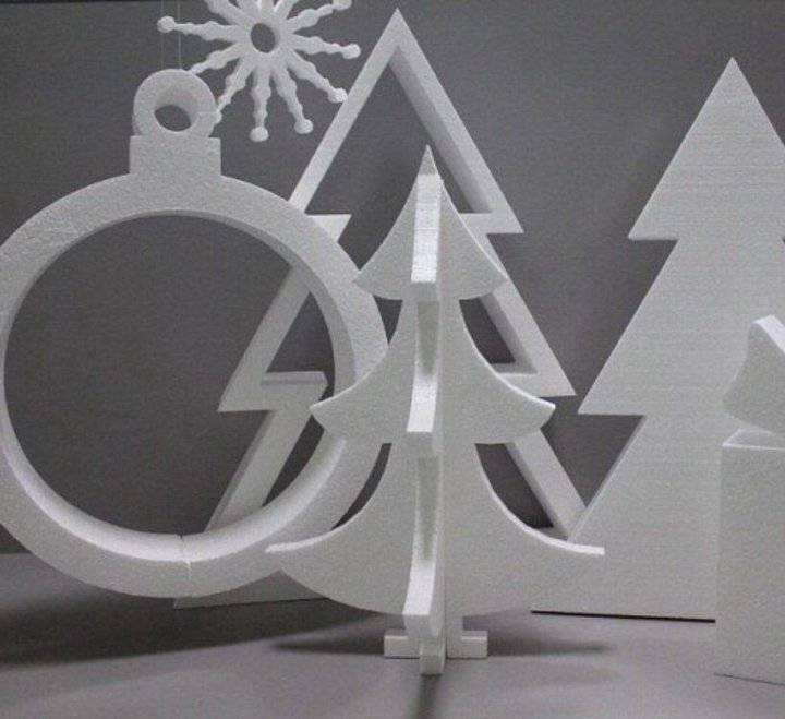 Украшения из пенопласта на новый год