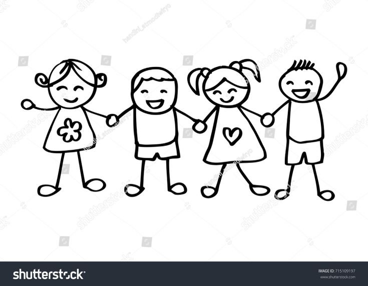 Маленькие человечки раскраска