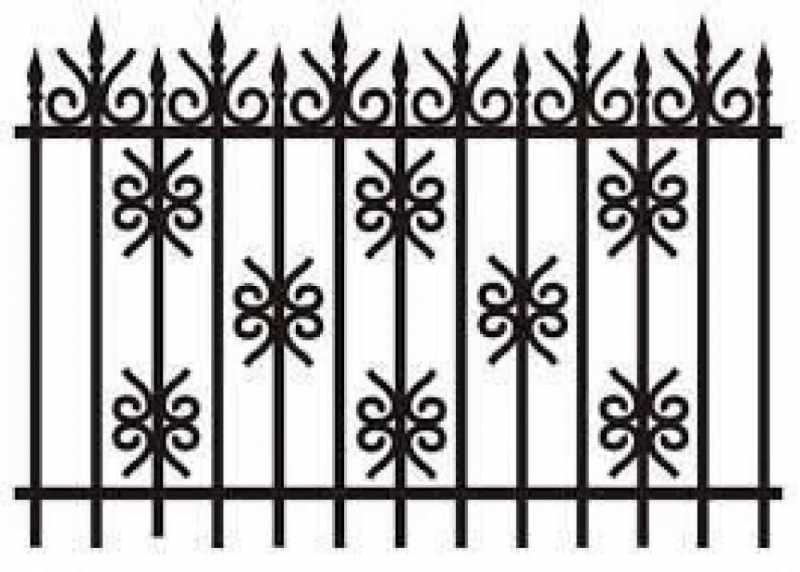 Рисунок забора с узорами