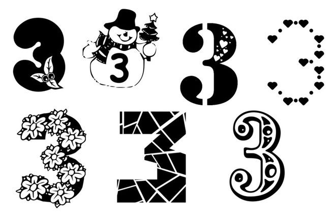 Вытынанки цифры