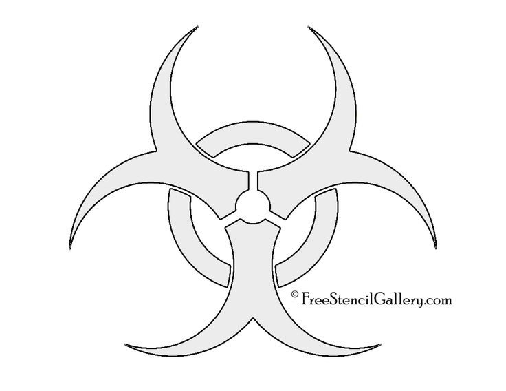 Знак радиации раскраска