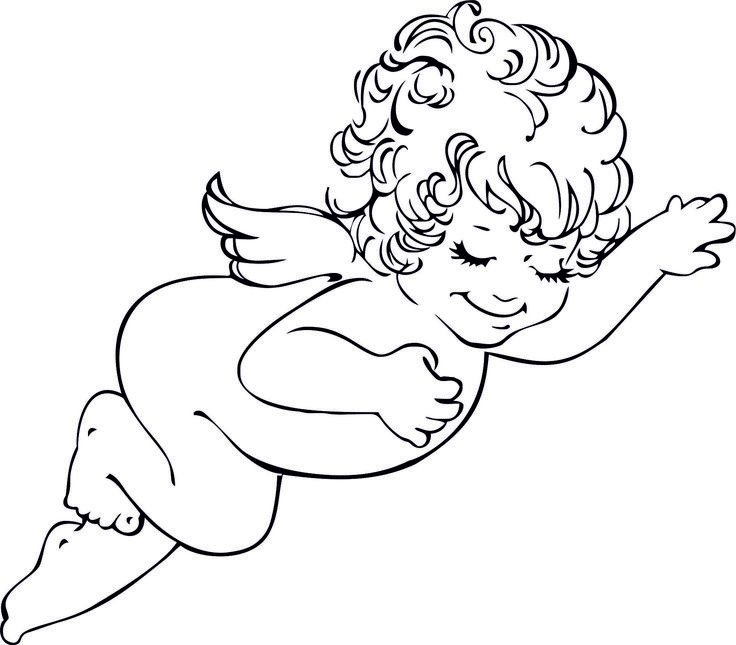 Раскраска Ангелочек