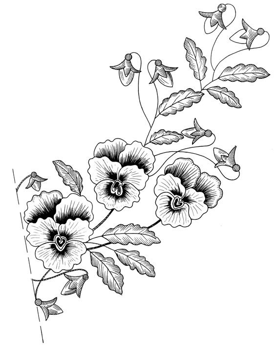 Узоры для вышивки гладью цветы