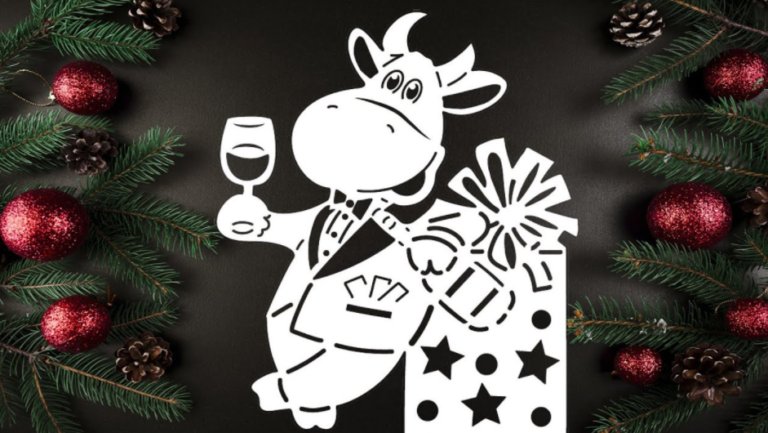 Украшение для окна символ года