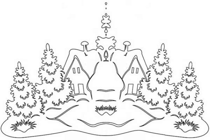 Новогодние трафареты на ок