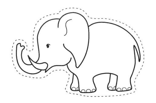 Слон шаблон