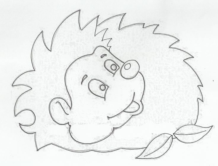 Ежик раскраска для малышей