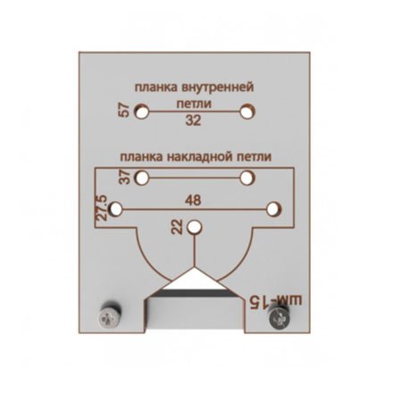 Шаблон для врезки мебельных петель 35 мм