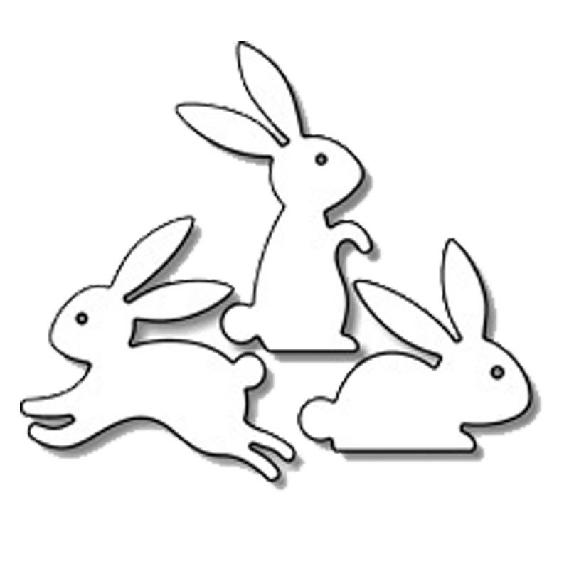 Трафарет зайчика для вырезания