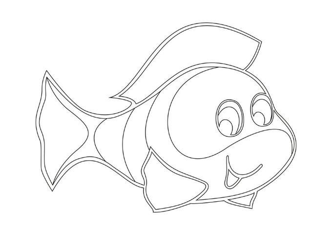 Трафарет рыбы