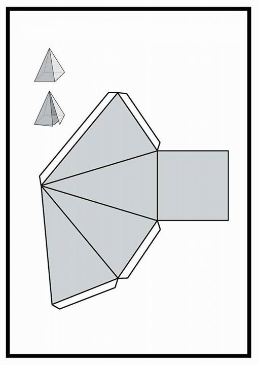 Развертка четырехугольной пирамиды