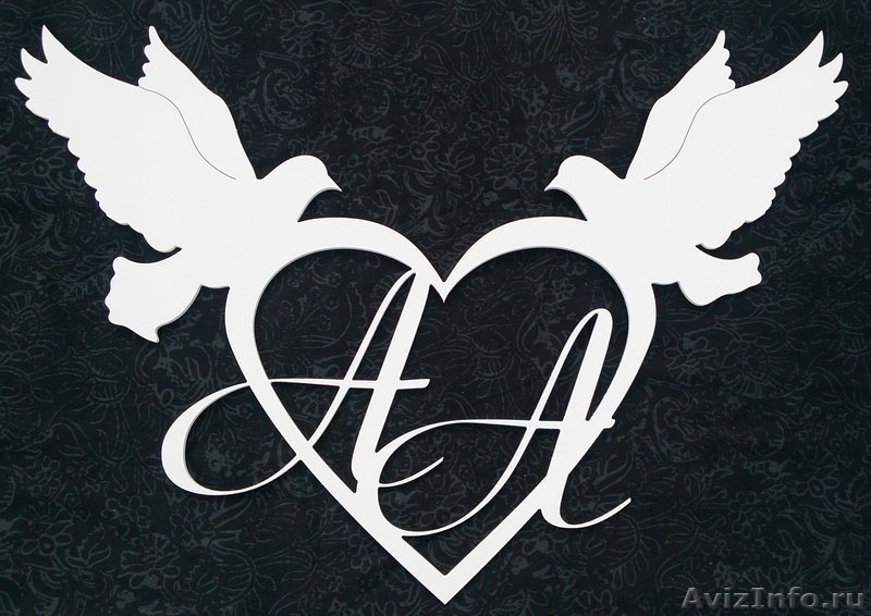 Буквы АА на свадьбу