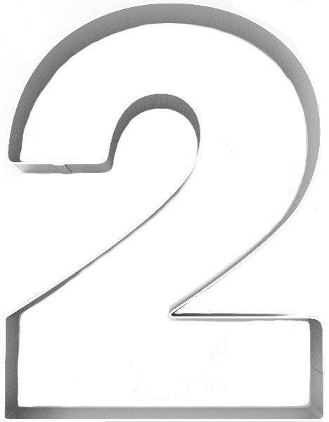 Большая цифра 2 трафарет на торт