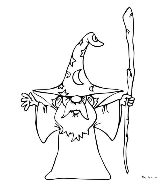Волшебник раскраска