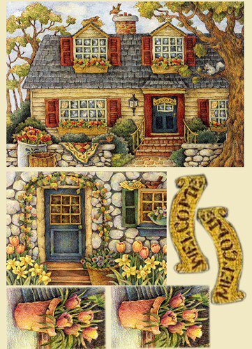 Декупажные карты для чайных домиков
