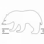 Трафарет лисица для вырезания