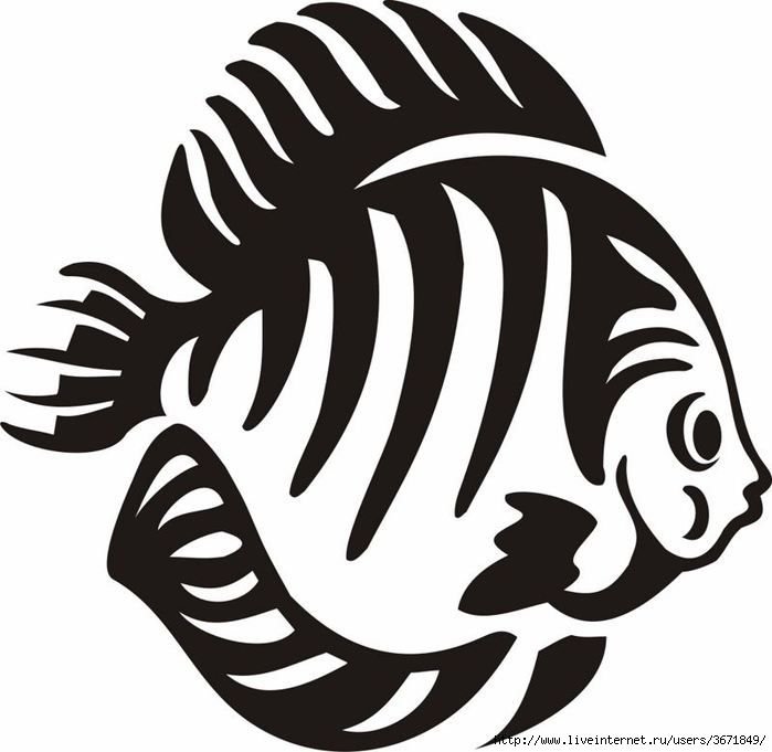 Трафарет "аквариумные рыбки"