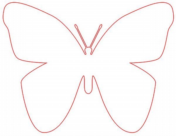 Бабочка шаблон для вырезания