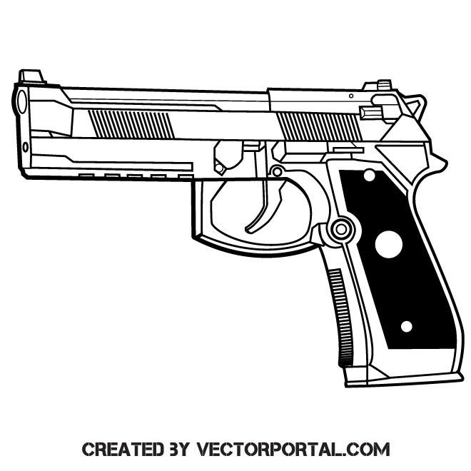 Пистолет векторный рисунок