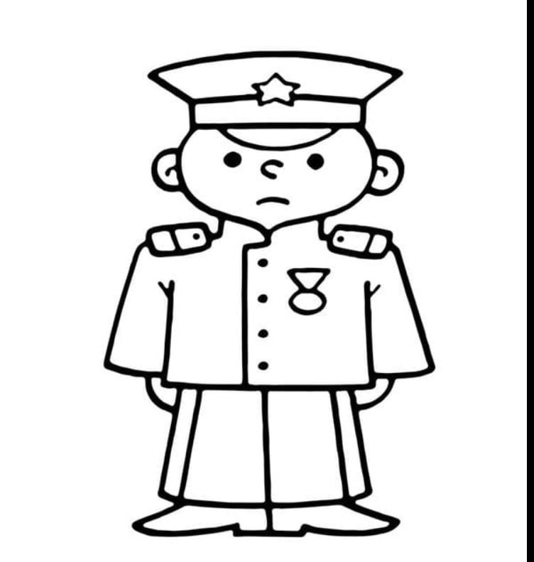 Солдат раскраска для детей