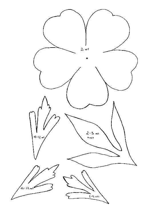 Выкройки цветов