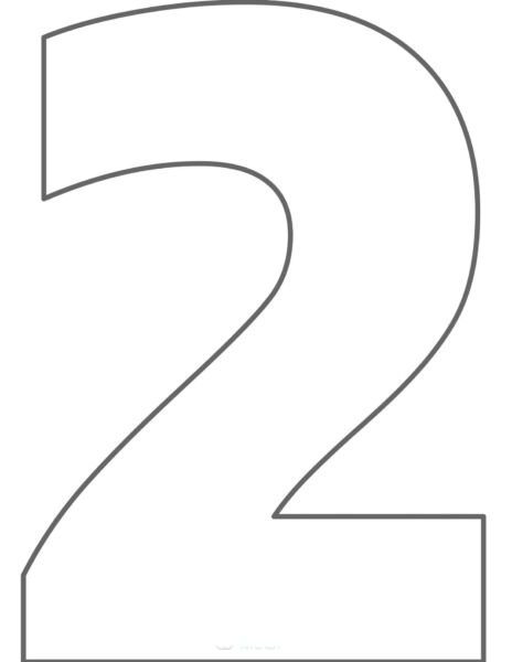 Цифра 2 трафарет