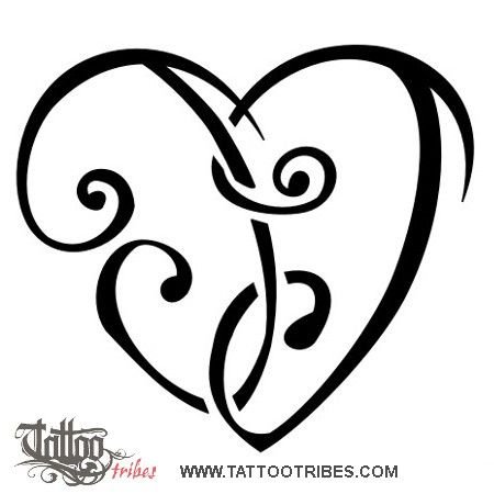 Сердце с буквой н тату