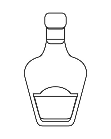 Трафарет бутылки коньяка