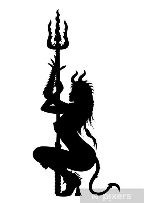 Женщина дьявол силуэт