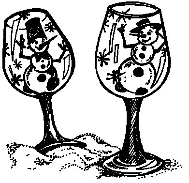 Украшение трафарет для бокала