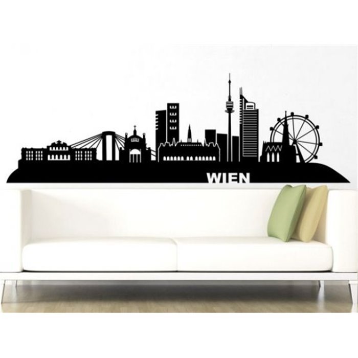 Очертания города на стене