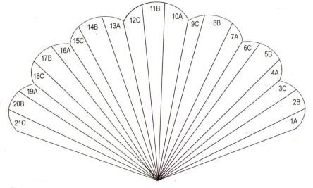 Веер трафарет