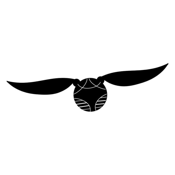 Снитч Гарри Поттера черно белый