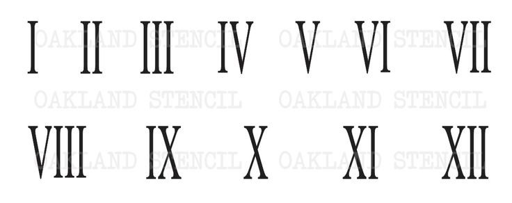 Римские цифры для часов