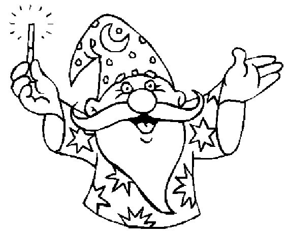 Волшебник раскраска для детей