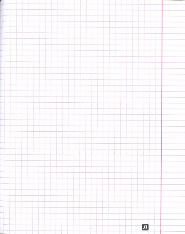 Скан тетрадного листа в клетку а4